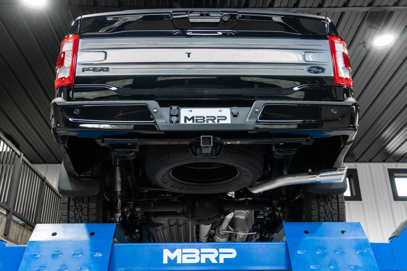 MBRP 2021+ Ford F-150 Powerboost Hybrid 3in Single Side Exit - Aluminized Steel - S5221AL