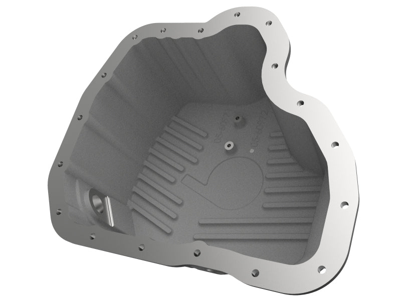 aFe 011-16 GM Diesel Trucks V8-6.6L LML Engine Oil Pan Black POWER Pro Series w/ Machined Fins - 46-71080B