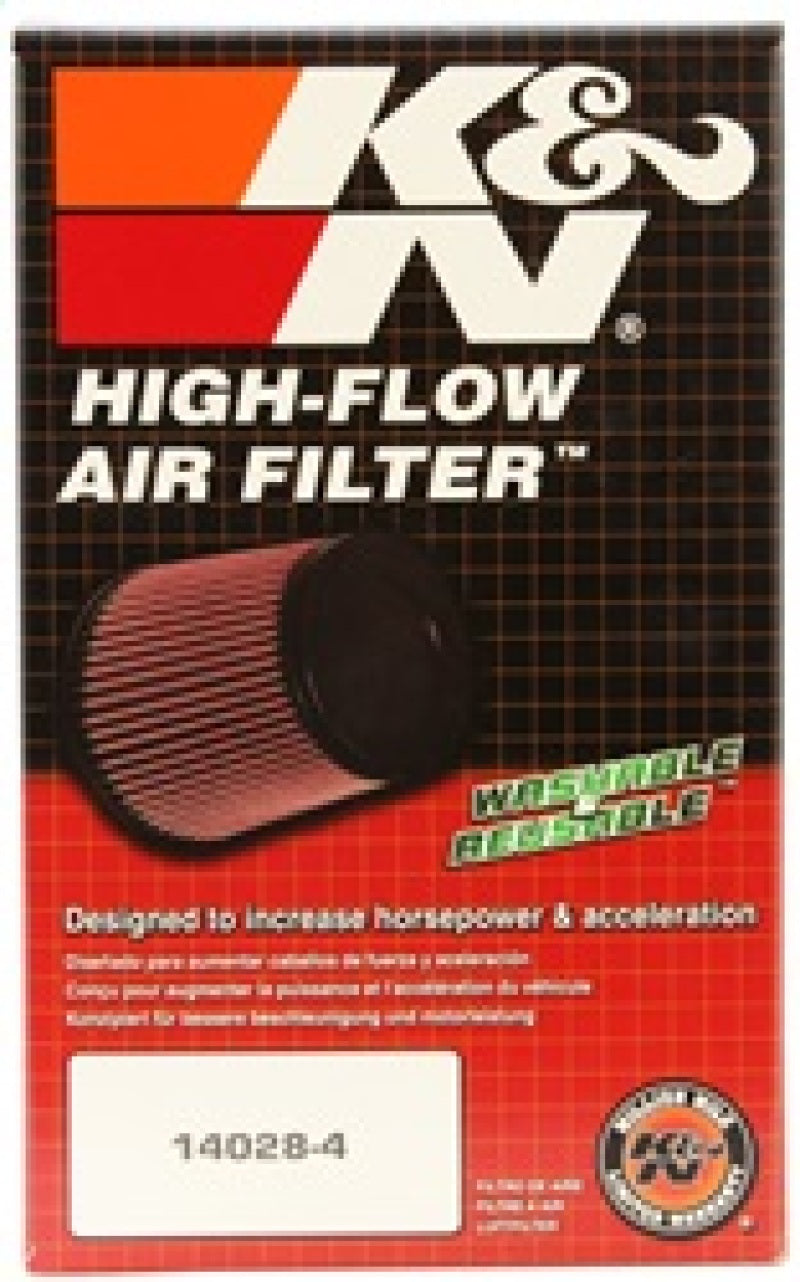K&N Universal Rubber Filter 3 1/2 inch FLG / 4 5/8 inch Base / 3-1/2 inch Top / 5 1/2 inch Height - RU-3550