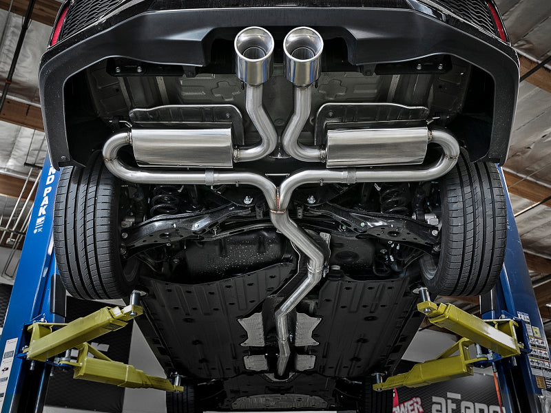 aFe Takeda 3in 304 SS Cat-Back Exhaust System w/Polished Tips 2017+ Honda Civic Si (4dr) I4 1.5L (t) - 49-36621-P