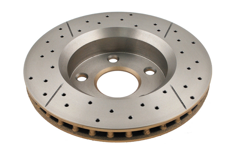 DBA 07-17 Jeep Wrangler Front Drilled & Slotted Street Series X-Gold Rotor - DBA2536X