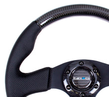 Load image into Gallery viewer, NRG Carbon Fiber Steering Wheel (315mm) Leather Trim w/Black Stitching - ST-310CFBS