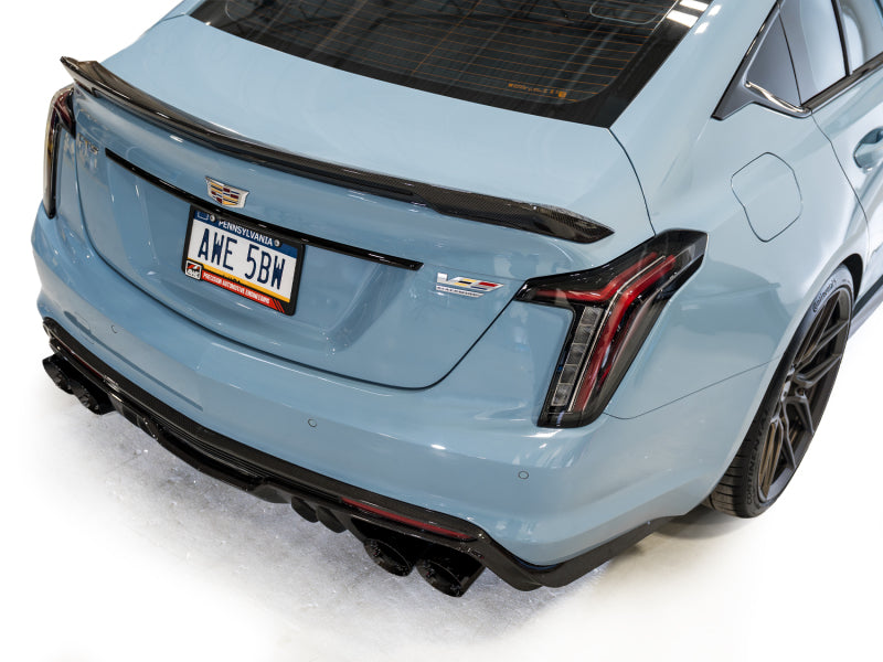 AWE Tuning 22-26 Cadillac CT5-V Blackwing SwitchPath Exhaust - Diamond Black Tips - 3025-43562