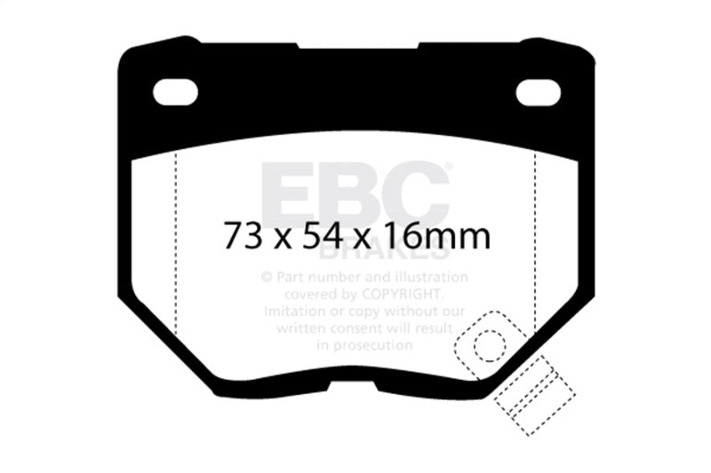 EBC 89-95 Nissan Skyline (R32) 2.6 Twin Turbo GT-R Redstuff Rear Brake Pads - DP3826C