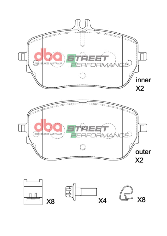 DBA 2020+ Mercedes-Benz CLA200 SP Performance Front Brake Pads - DB15267SP