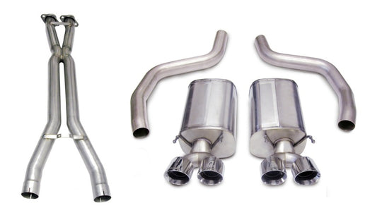 Corsa 06-11 Chevrolet Corvette C6 Z06/ZR1 Sport Cat-Back Dual Rear Exit w/ Twin 4.0in Black Tips - 14164CB1