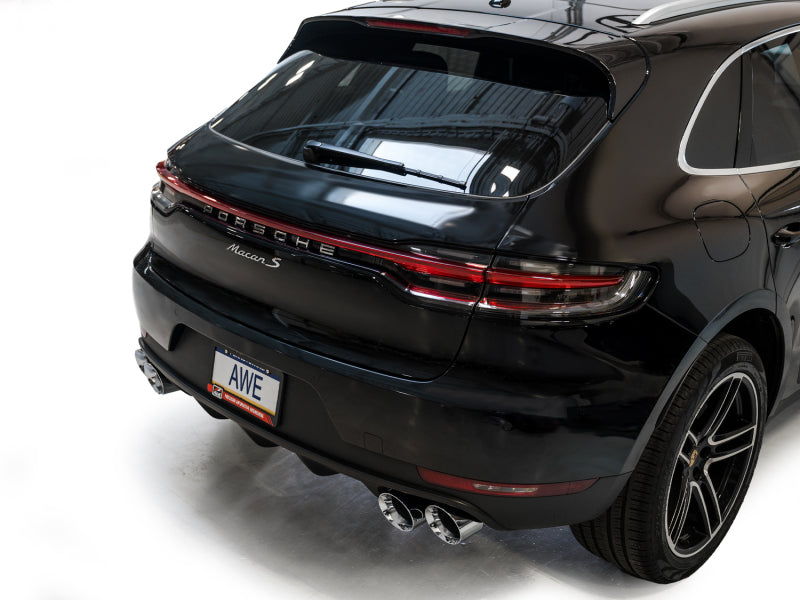 AWE Tuning 19-21 Porsche Macan 3.0T/2.9TT Touring Edition Cat-Back Exhaust w/ Chrome Silver Tips - 3015-42951