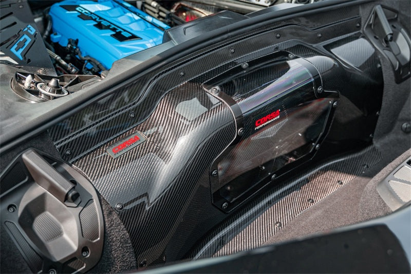 Corsa 2020+ Chevrolet Corvette C8/Z06 Carbon Fiber Air Intake Trunk Panel with Polycarbonate - 44009