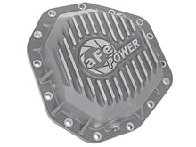 Load image into Gallery viewer, aFe Power Street Ser Rear Diff Cover Raw w/Mach Fin 2017 Ford Diesel Trucks V8-6.7L(td) Dana M275-14 - 46-70350