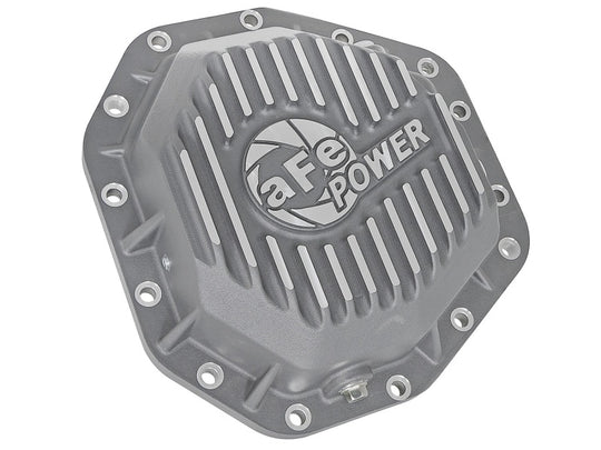aFe Power Street Ser Rear Diff Cover Raw w/Mach Fin 2017 Ford Diesel Trucks V8-6.7L(td) Dana M275-14 - 46-70350