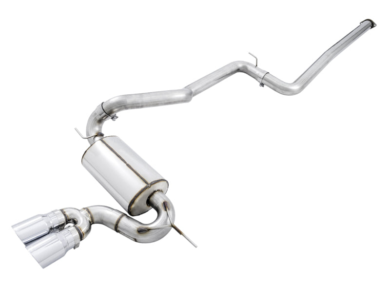 AWE Tuning Ford Focus ST Touring Edition Cat-Back Exhaust - Non-Resonated - Chrome Silver Tips - 3015-32092