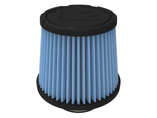 aFe POWER Universal Clamp-On Air Filter w/ D2 Dura-Dry Media - 3in F x 6in B x 4-3/4in T x 5in H - 21-30016V
