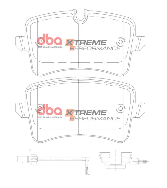 DBA 12-19 Audi A6 Rear XP Performance Brake Pads - DB15101XP