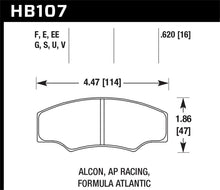 Load image into Gallery viewer, Hawk CP2361/CP3228/CP5104/CP5144 AP Racing DTC-70 Brake Pads - HB107U.620