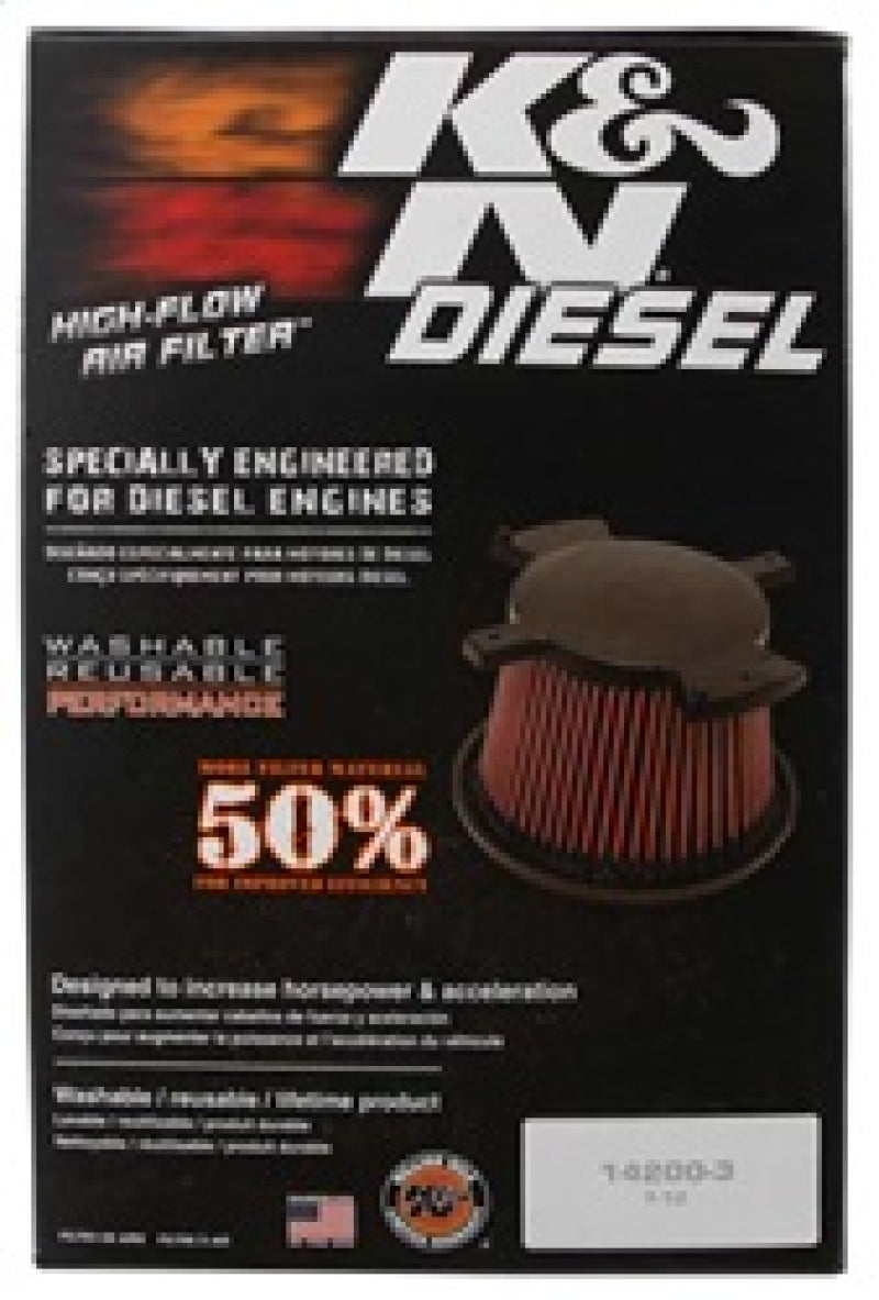 K&N 08-10 Ford F250 Super Duty 6.4L Drop In Air Filter - E-0785