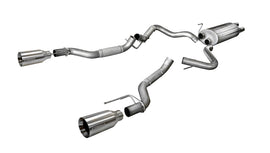 Corsa 2017-2020 Ford F-150 Raptor 3.5L Sport Cat-Back Dual Rear Exit w/ 5in Satin Polished Tip - 14397