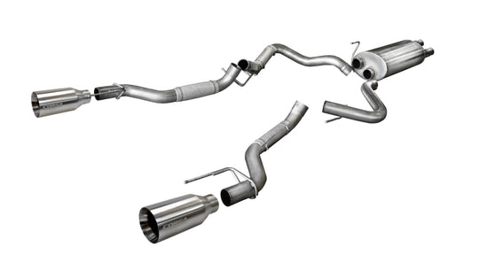Corsa 2017-2020 Ford F-150 Raptor 3.5L Sport Cat-Back Dual Rear Exit w/ 5in Satin Polished Tip - 14397