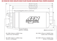Load image into Gallery viewer, AEM 400LPH High Pressure Fuel Pump -6AN Female Out, -10AN Female In - 50-1005
