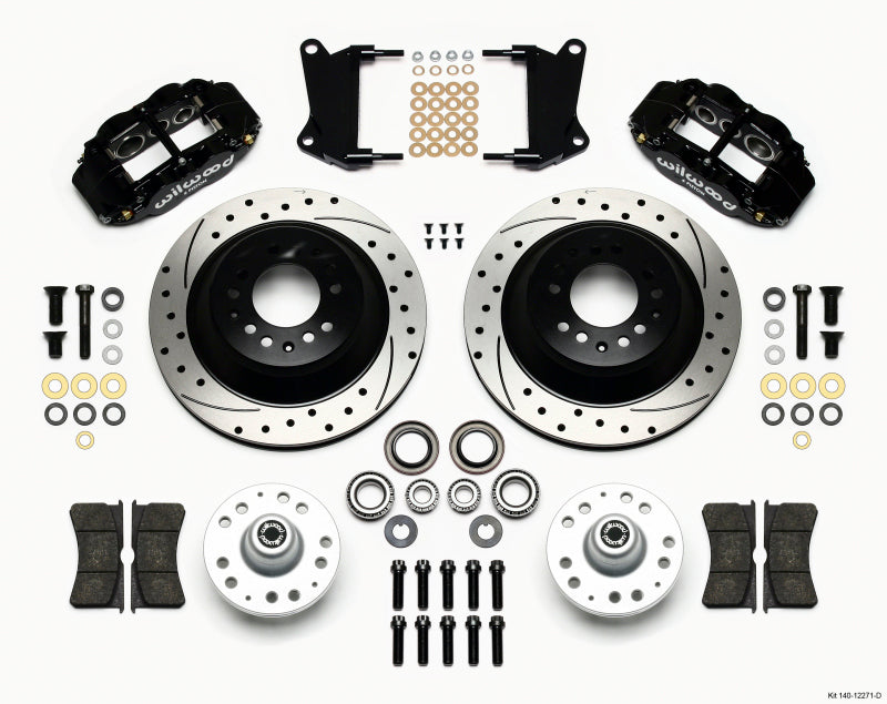 Wilwood Narrow Superlite 6R Front Hub & 1PC Rtr Kit 12.88in Drilled 67-69 Camaro 64-72 Nova Chevelle - 140-12271-D