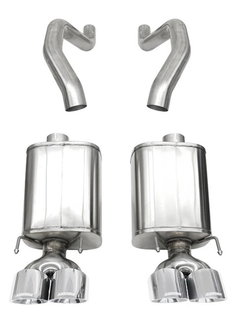 Corsa 06-13 Chevy Corvette C6 Z06 7.0L / 09-13 ZR1 6.2L Polished Axle-Back Exhaust w/4.5in Twin Tips - 21077