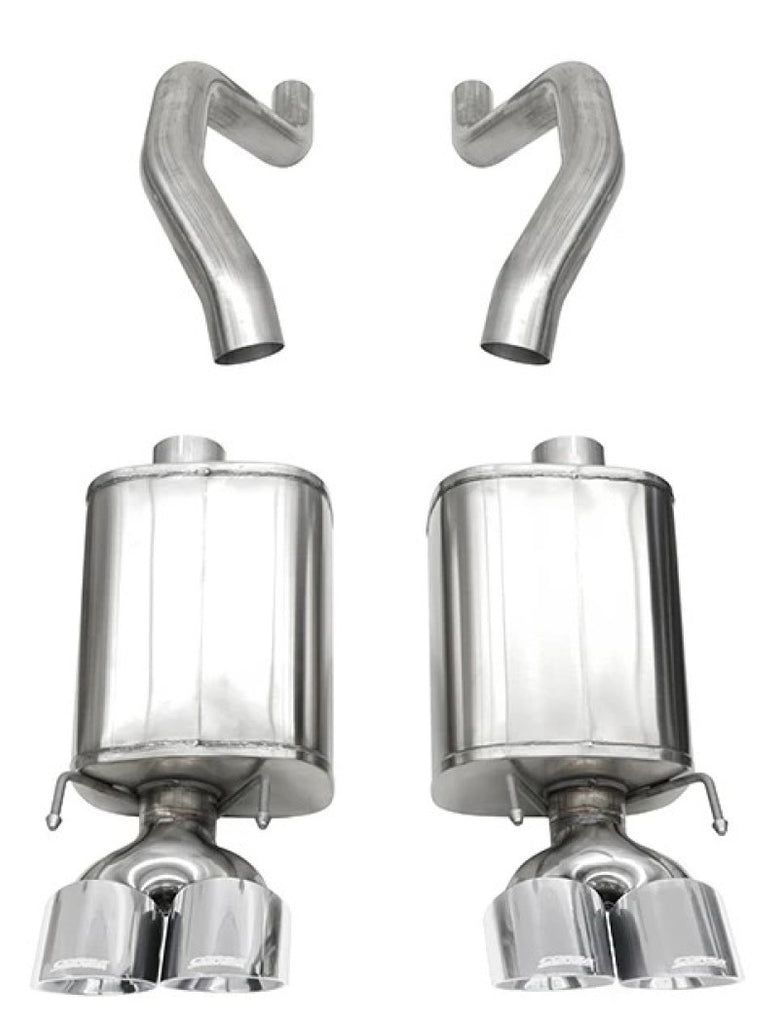 Corsa 06-13 Chevy Corvette C6 Z06 7.0L / 09-13 ZR1 6.2L Polished Axle-Back Exhaust w/4.5in Twin Tips - 21077