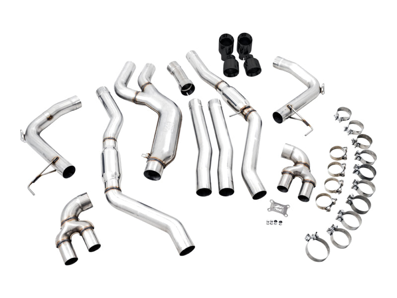 AWE Tuning 2019+ BMW M340i (G20) Track Edition Exhaust - Quad Diamond Black Tips - 3020-43085