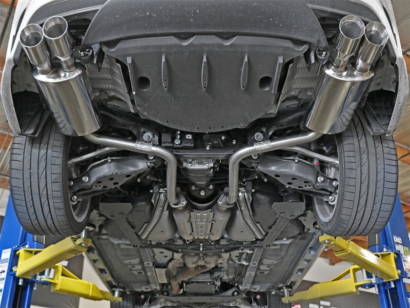 aFe Takeda 16-17 Lexus RC 200T 2.0L (t) 2in. SS Axle-Back Exhaust System w/Polished Tips - 49-36037-P