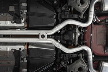 Load image into Gallery viewer, MBRP 18-20 Ford Mustang GT 5.0 w/ Quad Tip Active Exhaust Cat Back Split Rear T304 w/ Carb Fib Tips - S72093CF
