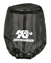 Load image into Gallery viewer, K&amp;N Drycharger Air Filter Wrap Round Tapered Black 5.375in Base ID x 4.375in Top ID x 7 H - RU-2590DK