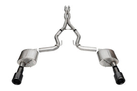 Corsa 2024+ Ford Mustang GT 5.0L V8 Xtreme 4.5 Cat-Back Duel Rear w/ 4.5 In Carbon Fiber Tips - 21251CFBLK