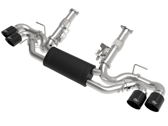 aFe MACH Force-Xp 2-1/2in 304SS Cat-Back 2020 Chevy Corvette (C8) 6.2L - Black Tip - 49-34127-B