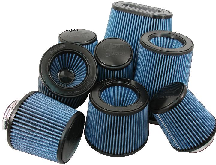 Injen High Performance Air Filter - 2.75 Black Filter 6 Base / 5 Tall / 5 Top - X-1013-BR
