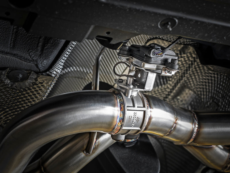 aFe MACH Force-Xp 2-1/2in Stainless Steel Axle Back Exhaust w/CF 15-19 BMW M3/M4 (F80/82/83) - 49-36338-1C