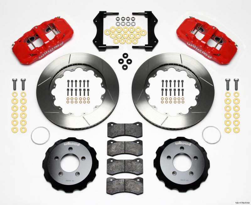 Wilwood AERO6 Front Hat Kit 14.25 Red 2006-10 Magnum/Challenger/Charger/300C - 140-11764-R