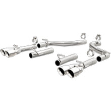 Load image into Gallery viewer, MagnaFlow Axle-Back, SS, 2.5in, Quad Split Rear 3.5in Tip 2015 Dodge Challenger 3.6L V6 - 19218