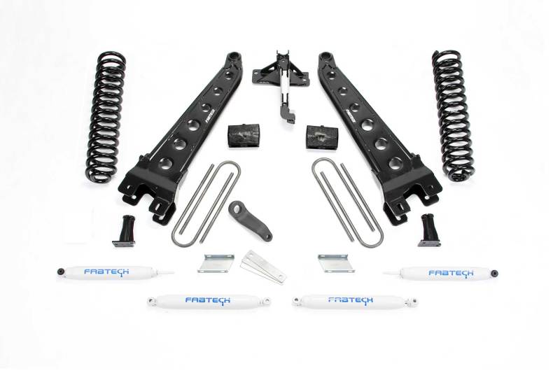 Fabtech 17-21 Ford F250/F350 4WD Diesel 6in Rad Arm Sys w/Coils & Perf Shks - K2218
