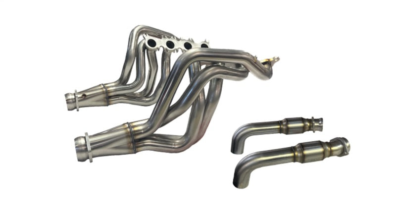 Kooks 15-24 Ford Mustang GT/Dark Horse V8 5.0L 1-7/8in SS Headers w/ GREEN Catted Connection Pipe - 1151H432