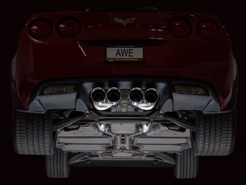 AWE Tuning 09-13 Chevrolet Corvette 6.2L Touring Edition Axle-Back Exhaust w/ Chrome Silver Tips - 3015-42662