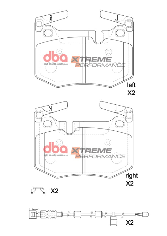 DBA 15-20 Lexus GS F / 15-21 Lexus RC F XP Performance Rear Brake Pads - DB8889XP