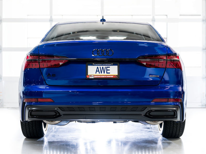 AWE Tuning Audi 2019-2023 C8 A6/A7 3.0T Touring Edition Cat-Back Exhaust- Turn Downs - 3015-31003
