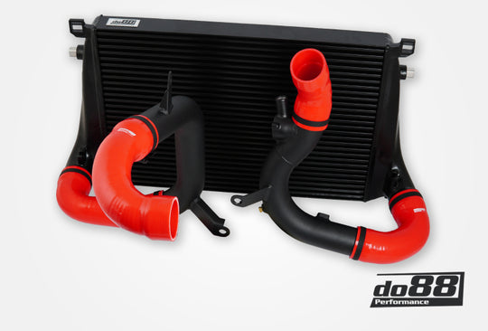 do88 VAG 2.0T EA888 Gen4 (300+hp) BigPack Intercooler Kit w/Red Hoses - BIG-340-1-R