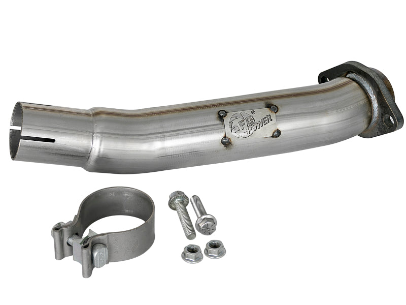 aFe Twisted Steel 2in Stainless Steel Loop Delete Down-Pipe 2018+ Jeep Wrangler (JL) V6 3.6L - 48-48024