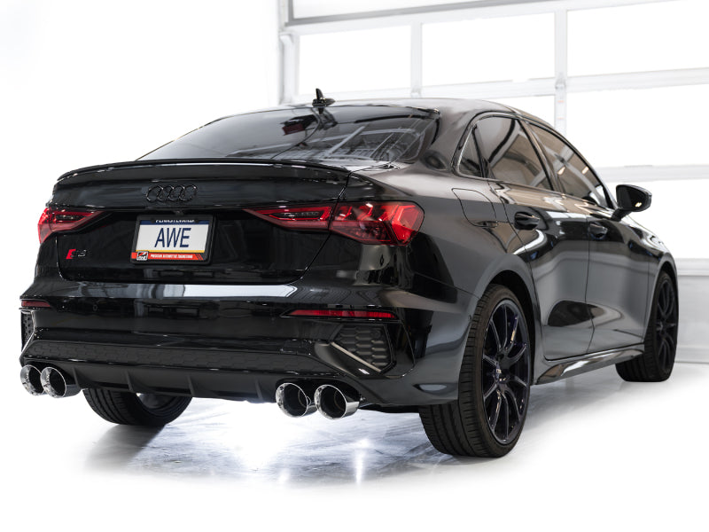 AWE Tuning 22-24 Audi 8Y S3 Touring Edition Exhaust - Chrome Silver Tips - 3015-42897