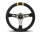 Momo MODDRIFT Steering Wheel 330 mm - Black Suede/Anthracite Spokes/2 Stripes - R1907/33S