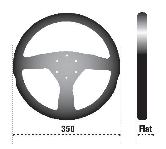 Sparco Steering Wheel L505 Lap 5 Blk/Blk/Blk - 015TL522TUV