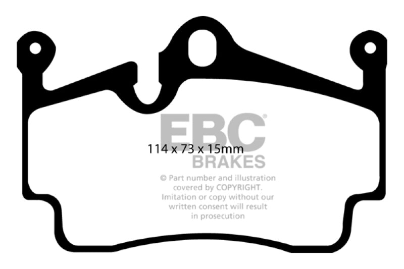EBC Racing 12-16 Porsche Boxster (Cast Iron Disc Only) RP-1 Race Rear Brake Pads - DP81920RP1