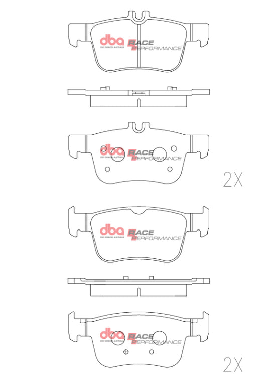 DBA 16-21 Honde Civic (Excl Si/Type-R) RP Performance Rear Brake Pads - DB2429RP