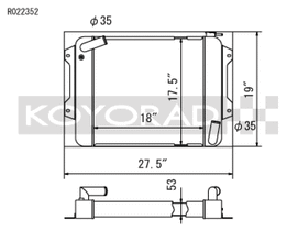 Koyo 70-78 Datsun 240/260/280Z (MT) Radiator - R022352