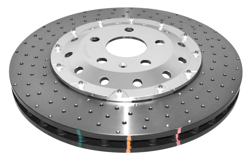 DBA 12-13 Audi TT Quattro RS (370mm Front Rotor) Front 5000 Series Drilled Rotor w/Silver Hat - DBA52842SLVXD