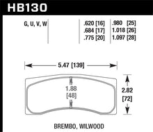 Load image into Gallery viewer, Hawk Brembo X9 060 71/74 / Brembo XA4 D3 01/04 / Wilwood Integra IP Racing DTC-70 Brake Pads - HB130U.980